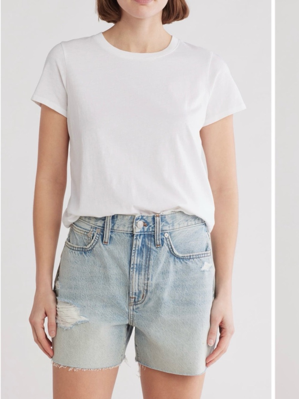 Madewell Classic Plain White Crewneck Tee